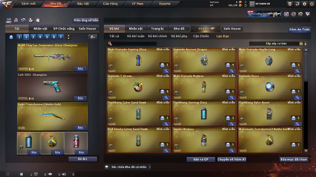 shop acc cf uy tin gia re